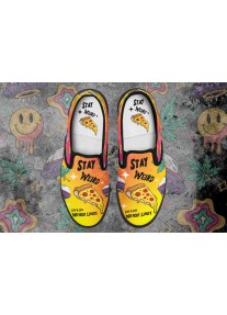 РЪЧНО РИСУВАНИ ОБУВКИ STAY WEIRD - LIVE A LIFE WITHOUT LIMITS